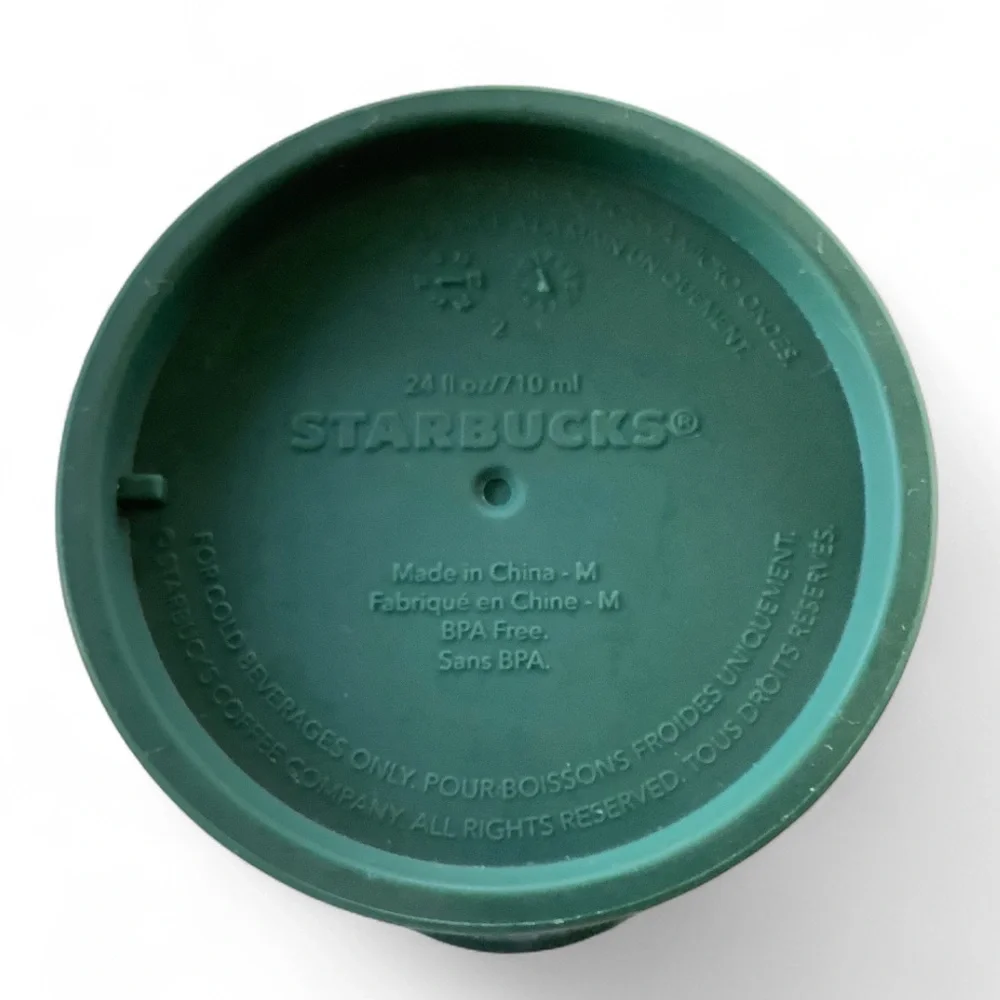 Starbucks Cold Cup Tumbler Venti 24 oz Soft Touch Matte Army Hunter Green RARE